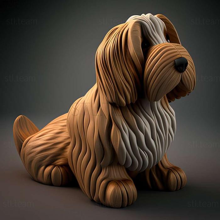 3D model Bobtail dog (STL)